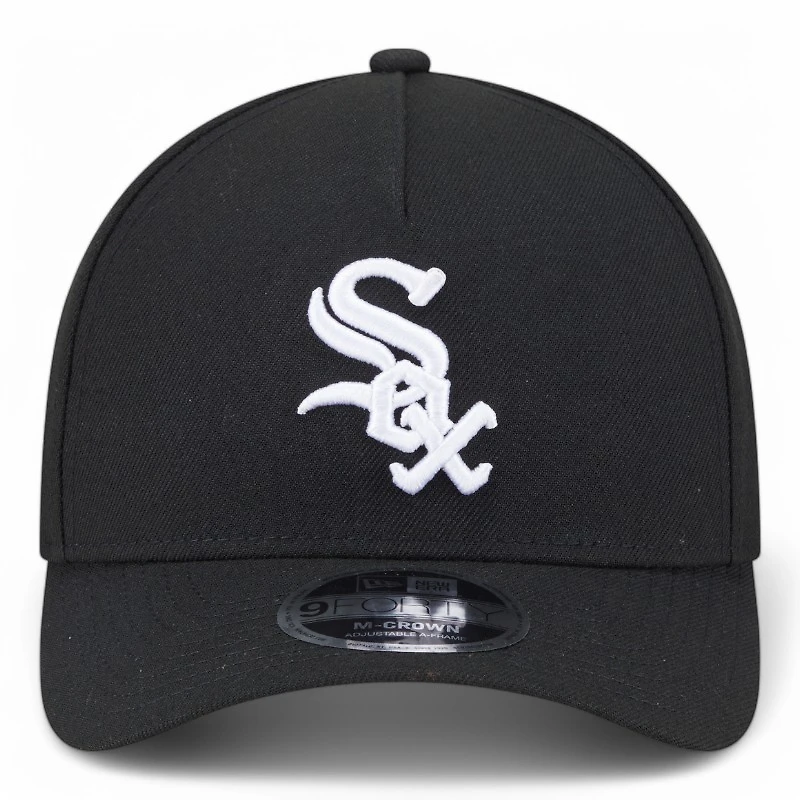 Chicago White Sox Black New Era 9FORTY M-Crown A-Frame Adjustable Hat
