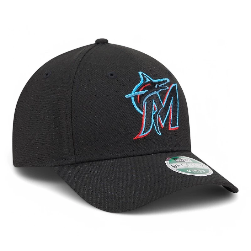 Kids Miami Marlins Black New Era 9FORTY M-Crown Adjustable Hat