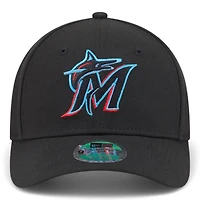 Kids Miami Marlins Black New Era 9FORTY M-Crown Adjustable Hat