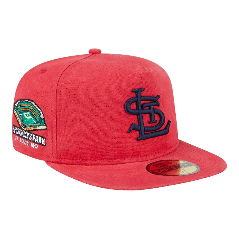 St. Louis Cardinals Red Denim Chain with Flag New Era 59FIFTY A-Frame Fitted Hat