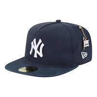 New York Yankees Navy Denim Chain with Flag Era 59FIFTY A-Frame Fitted Hat