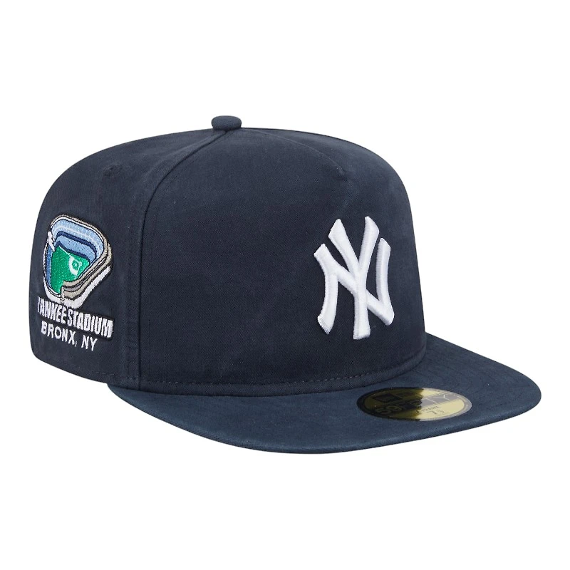 New York Yankees Navy Denim Chain with Flag Era 59FIFTY A-Frame Fitted Hat