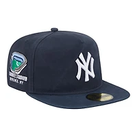 New York Yankees Navy Denim Chain with Flag Era 59FIFTY A-Frame Fitted Hat