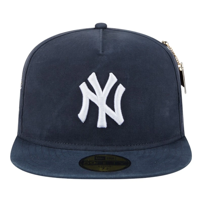 New York Yankees Navy Denim Chain with Flag Era 59FIFTY A-Frame Fitted Hat