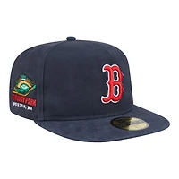 Boston Red Sox Navy Denim Chain with Flag New Era 59FIFTY A-Frame Fitted Hat