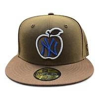 New York Yankees Brown and Royal 1996 WS Patch Gray UV Era 59FIFTY Fitted Hat