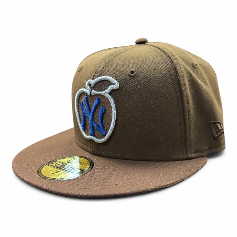 New York Yankees Brown and Royal 1996 WS Patch Gray UV Era 59FIFTY Fitted Hat