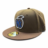 New York Yankees Brown and Royal 1996 WS Patch Gray UV Era 59FIFTY Fitted Hat