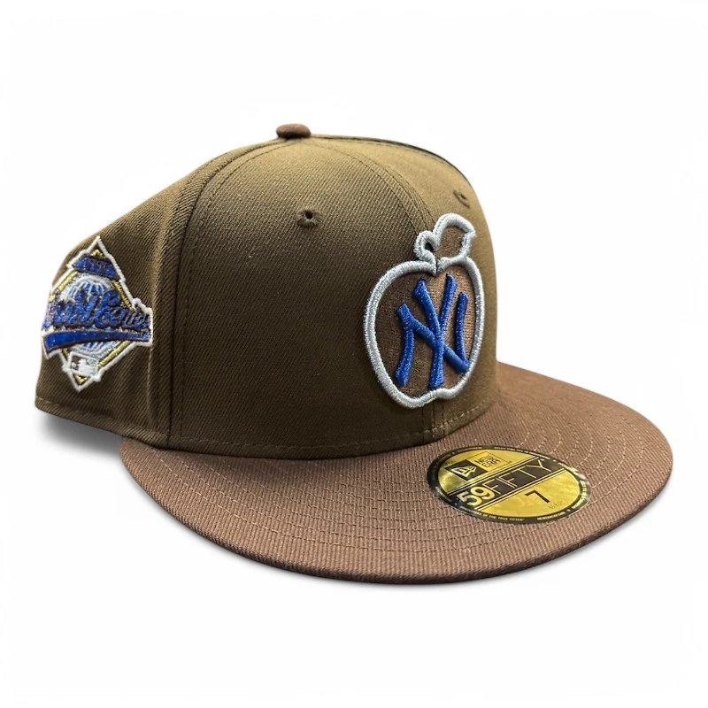 New York Yankees Brown and Royal 1996 WS Patch Gray UV Era 59FIFTY Fitted Hat