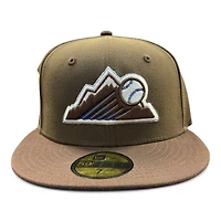 Colorado Rockies Brown and Royal Inaugural Year Patch Gray UV New Era 59FIFTY Fitted Hat