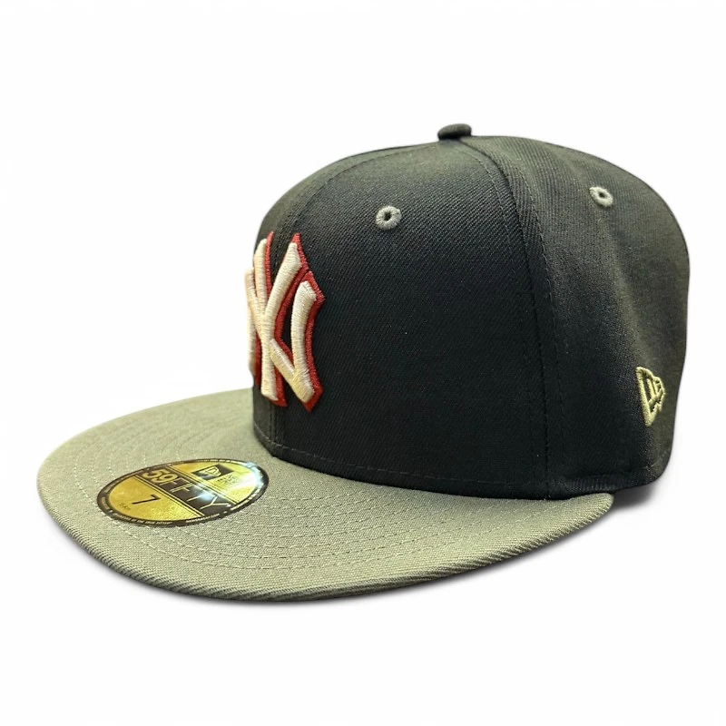 New York Yankees Black and Olive 75th WS Patch Gray UV Era 59FIFTY Fitted Hat