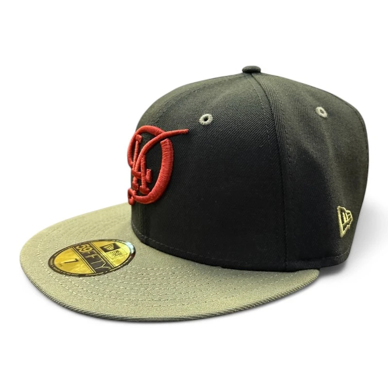 Los Angeles Dodgers Black and Olive 2024 WS Patch Gray UV New Era 59FIFTY Fitted Hat