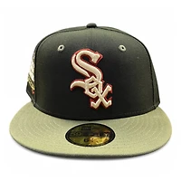 Chicago White Sox Black and Olive 2005 WC Patch Gray UV New Era 59FIFTY Fitted Hat