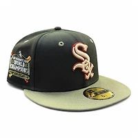Chicago White Sox Black and Olive 2005 WC Patch Gray UV New Era 59FIFTY Fitted Hat