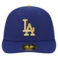 Los Angeles Dodgers Royal Blue 2025 Gold Collection Low Profile New Era 59FIFTY Fitted Hat