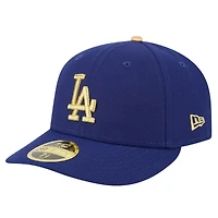 Los Angeles Dodgers Royal Blue 2025 Gold Collection Low Profile New Era 59FIFTY Fitted Hat
