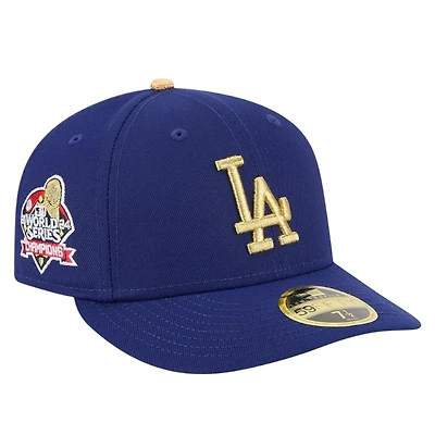 Los Angeles Dodgers Royal Blue 2025 Gold Collection Low Profile New Era 59FIFTY Fitted Hat