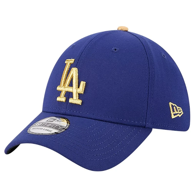 Los Angeles Dodgers Royal Blue 2025 Gold Colleciton New Era 39THIRTY Flex Hat