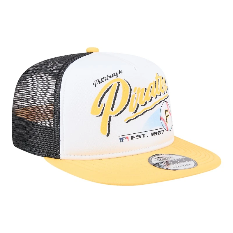 Pittsburgh Pirates Retro Script New Era 9FIFTY A-Frame Snapback Hat
