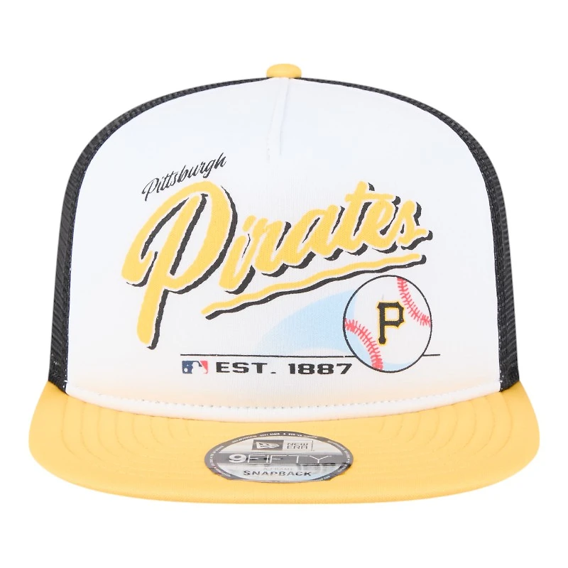 Pittsburgh Pirates Retro Script New Era 9FIFTY A-Frame Snapback Hat