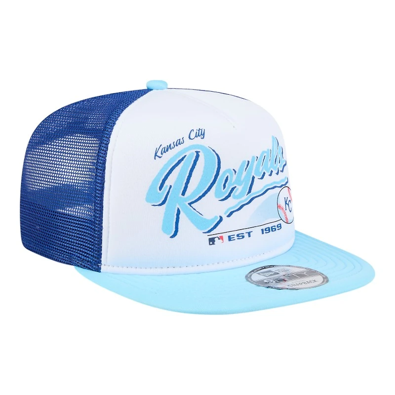 Kansas City Royals Retro Script New Era 9FIFTY A-Frame Snapback Hat