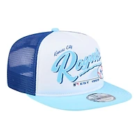 Kansas City Royals Retro Script New Era 9FIFTY A-Frame Snapback Hat