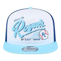 Kansas City Royals Retro Script New Era 9FIFTY A-Frame Snapback Hat