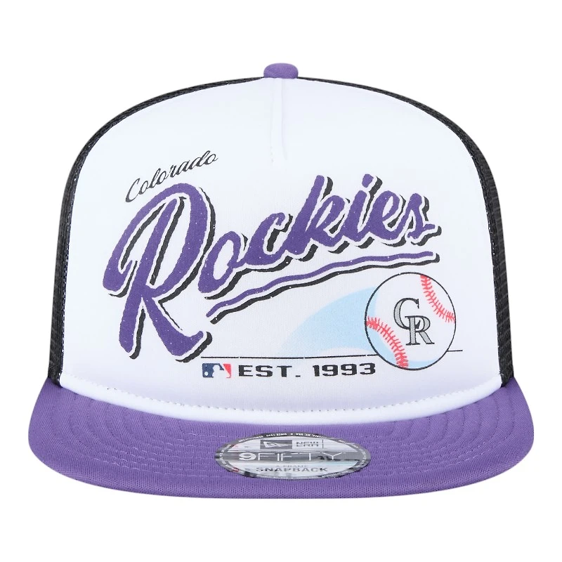 Colorado Rockies Retro Script New Era 9FIFTY A-Frame Snapback Hat