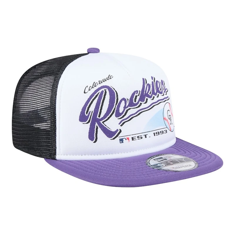 Colorado Rockies Retro Script New Era 9FIFTY A-Frame Snapback Hat