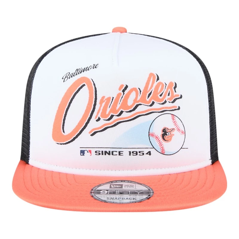 Baltimore Orioles Retro Script New Era 9FIFTY A-Frame Snapback Hat