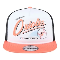 Baltimore Orioles Retro Script New Era 9FIFTY A-Frame Snapback Hat