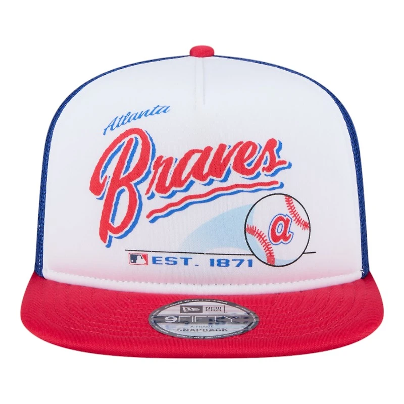 Atlanta Braves Retro Script New Era 9FIFTY A-Frame Snapback Hat