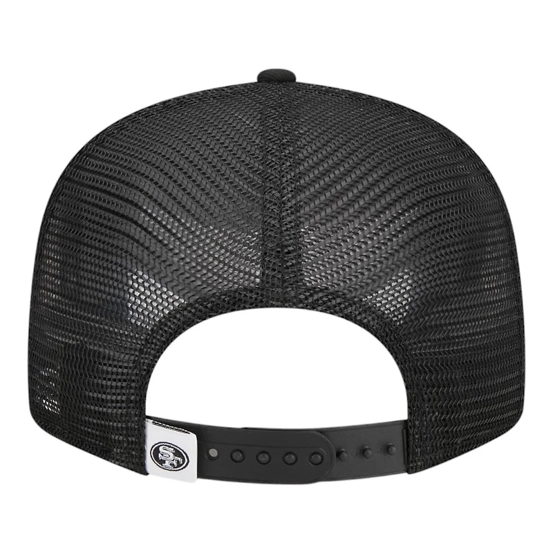 San Francisco 49ers Black and White Trucker New Era 9FIFTY Snapback Hat