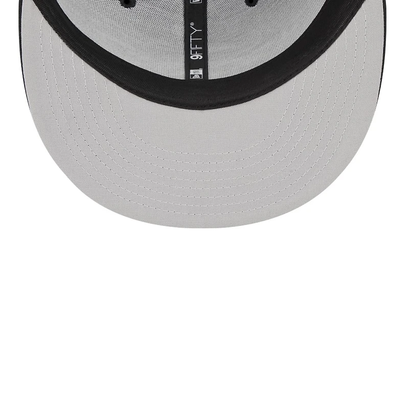 San Francisco 49ers Black and White Trucker New Era 9FIFTY Snapback Hat