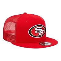 San Francisco 49ers Scarlet Red Trucker New Era 9FIFTY Snapback Hat
