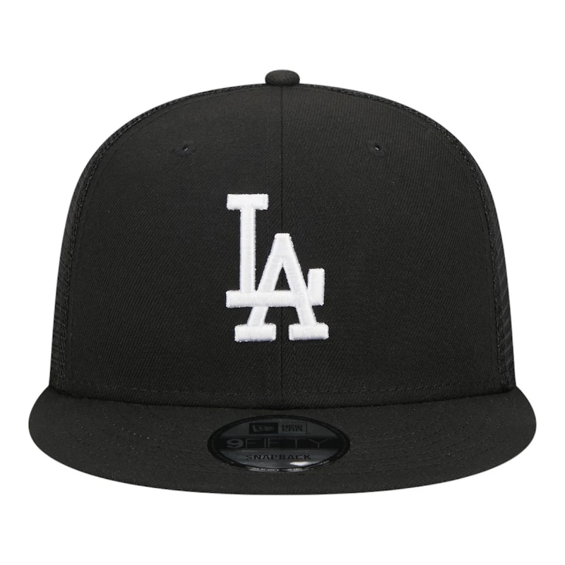 Los Angeles Dodgers Black and White Trucker New Era 9FIFTY Snapback Hat