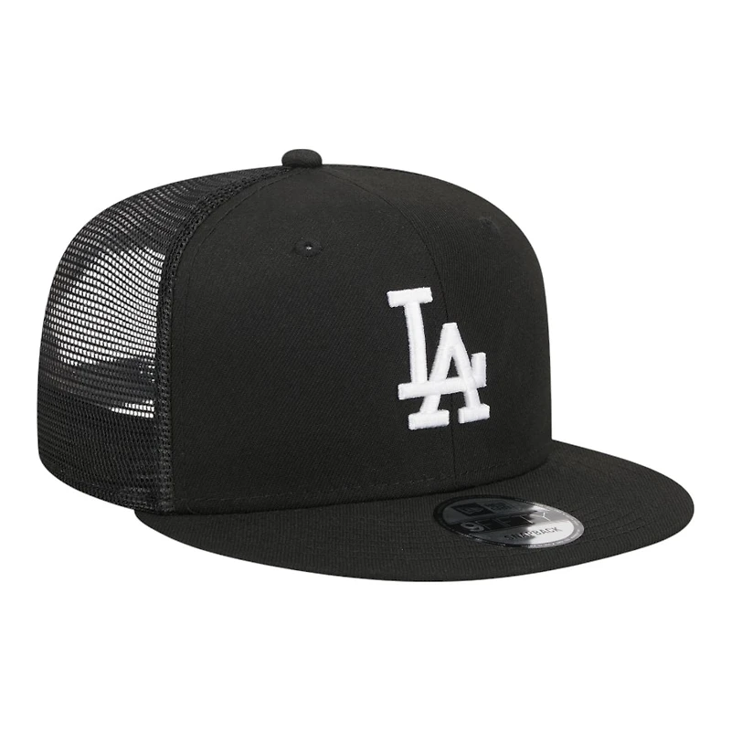 Los Angeles Dodgers Black and White Trucker New Era 9FIFTY Snapback Hat