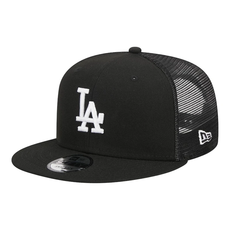 Los Angeles Dodgers Black and White Trucker New Era 9FIFTY Snapback Hat