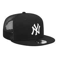 New York Yankees Black and White Trucker New Era 9FIFTY Snapback Hat