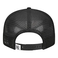 New York Yankees Black and White Trucker New Era 9FIFTY Snapback Hat
