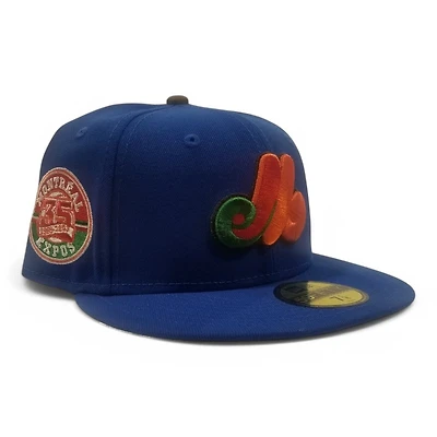 Montreal Expos Royal Blue 35th Anniversary Patch Walnut UV New Era 59FIFTY Fitted Hat
