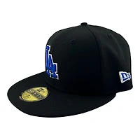 Los Angeles Dodgers Black and Royal Blue "Trophy Collection" New Era 59FIFTY Fitted Hat