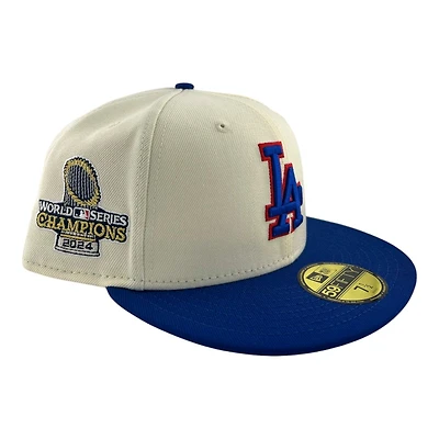 Los Angeles Dodgers Chrome and Royal Blue "Trophy Collection" New Era 59FIFTY Fitted Hat