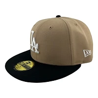 Los Angeles Dodgers Camel and Black "Trophy Collection" New Era 59FIFTY Fitted Hat