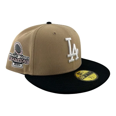 Los Angeles Dodgers Camel and Black "Trophy Collection" New Era 59FIFTY Fitted Hat