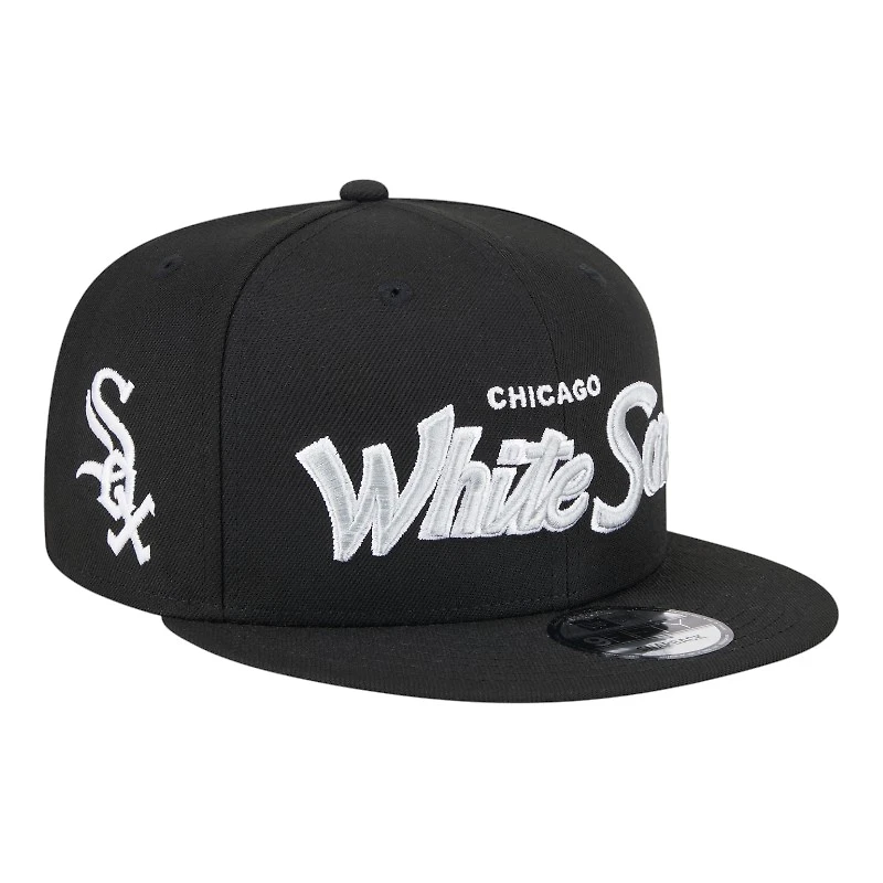 Chicago White Sox Black Script Wordmark New Era 9FIFTY Snapback Hat