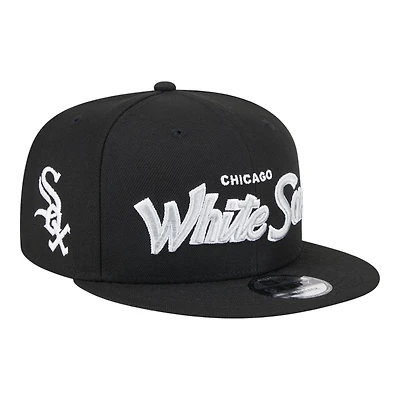 Chicago White Sox Black Script Wordmark New Era 9FIFTY Snapback Hat