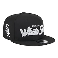 Chicago White Sox Black Script Wordmark New Era 9FIFTY Snapback Hat