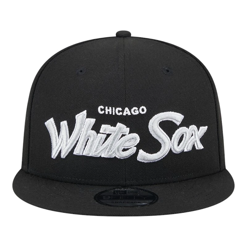 Chicago White Sox Black Script Wordmark New Era 9FIFTY Snapback Hat