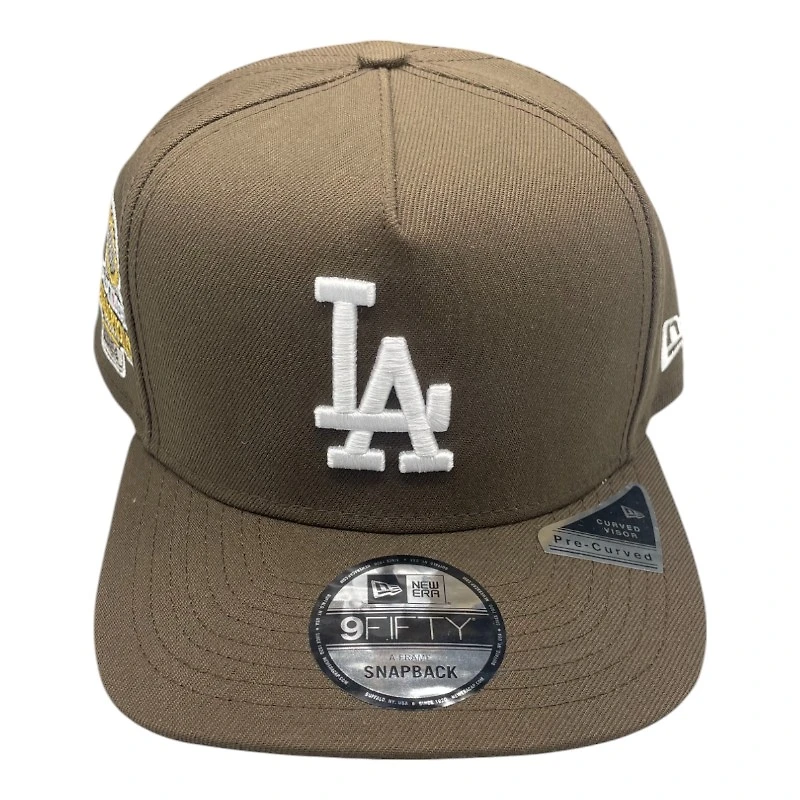 Los Angeles Dodgers Walnut 2024 WS Champions Patch New Era 9FIFTY A-Frame Snapback Hat